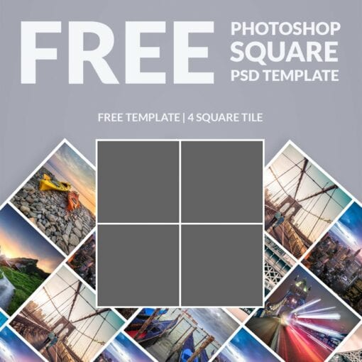 free-photoshop-template-photo-collage-square