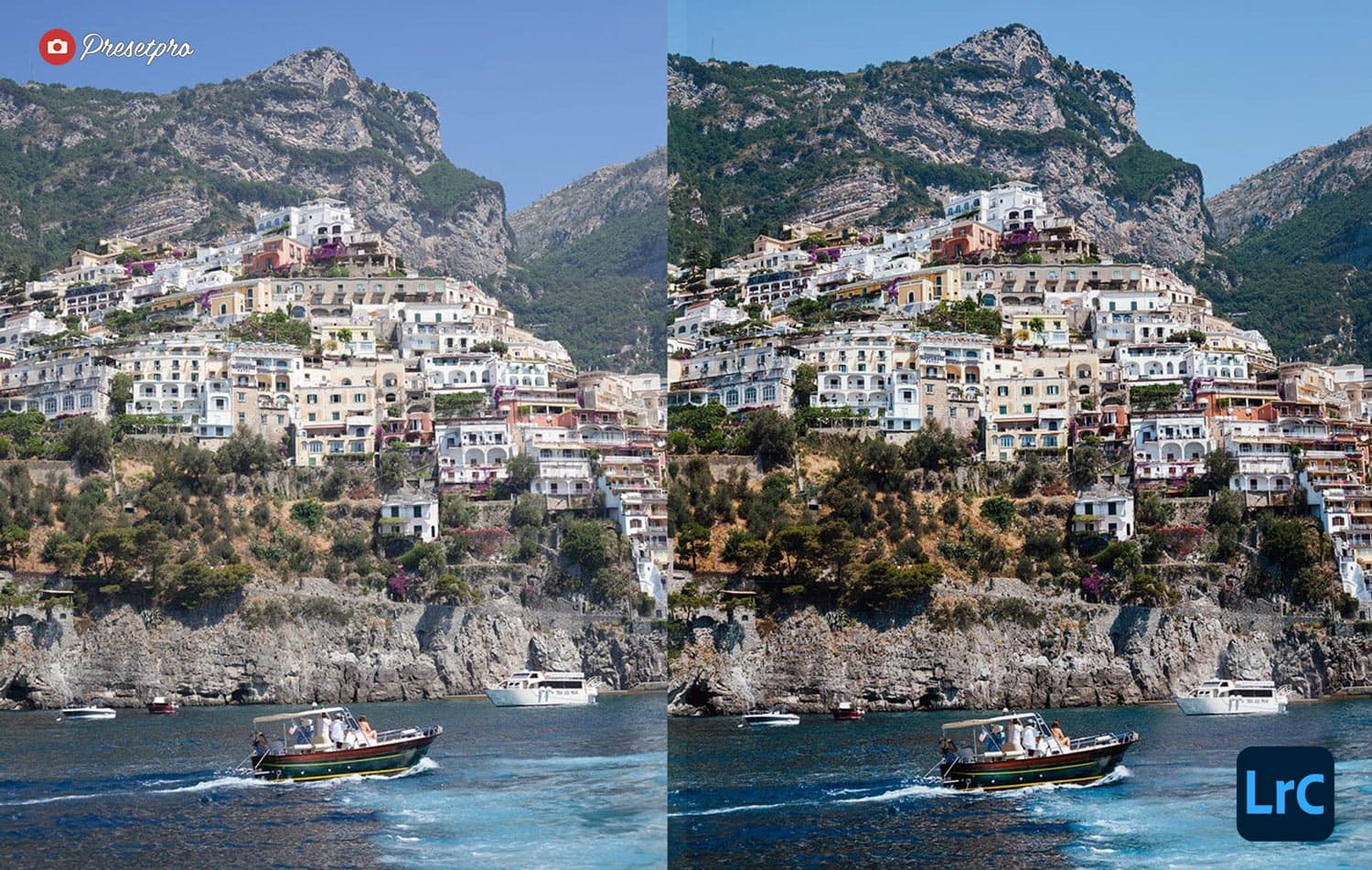 Free Lightroom Preset Amalfi Coast Before and After Presetpro.co