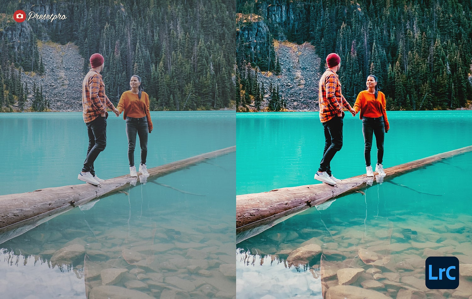 Free Lightroom Preset Aqua Before and After Presetpro.com