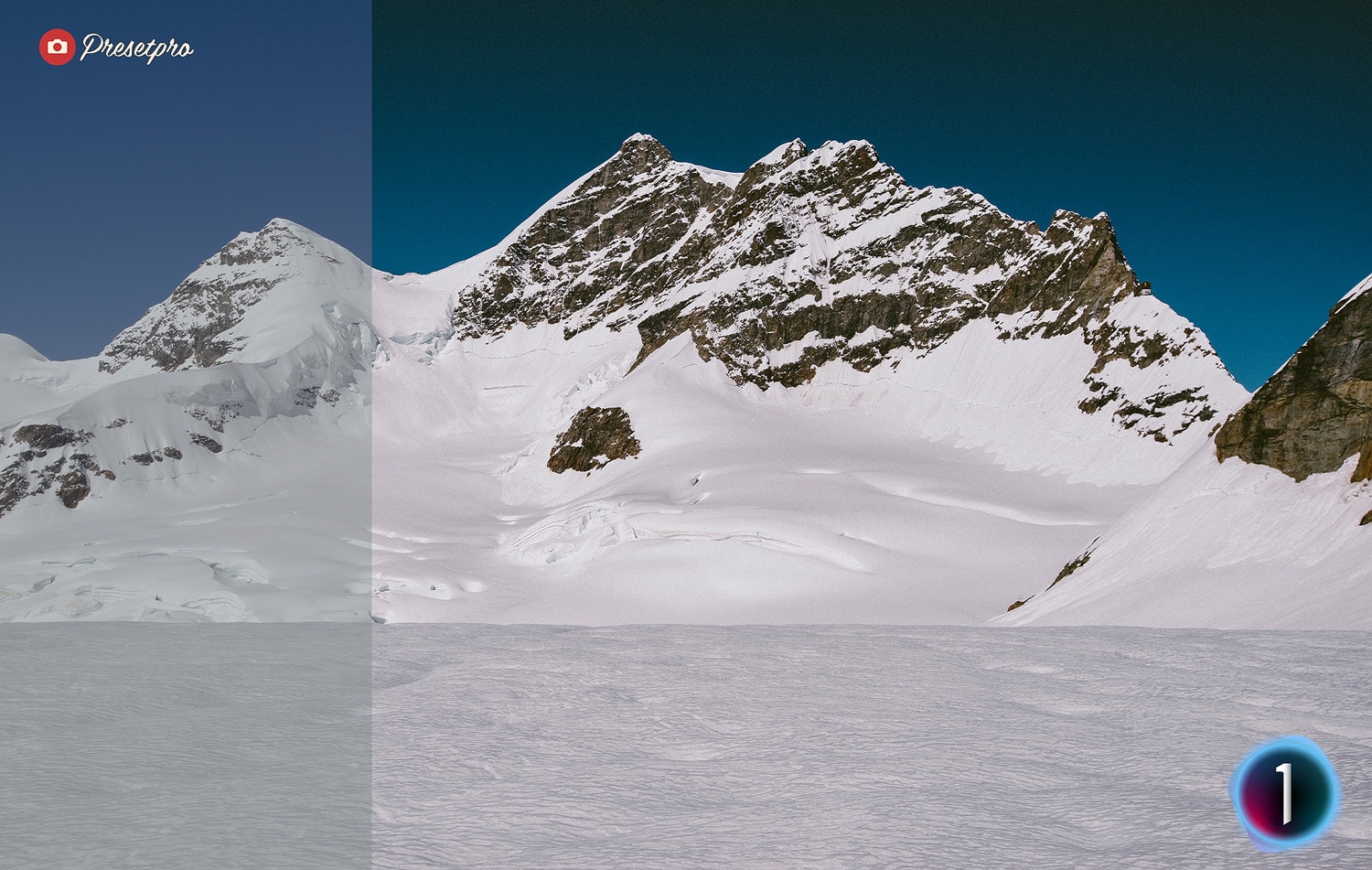 Free Capture One Style Snowy Peak Before and After Presetpro.com