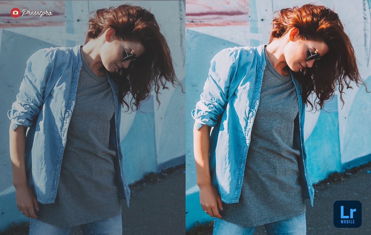 Free Lightroom Mobile DNG Preset "Denim" Before and After