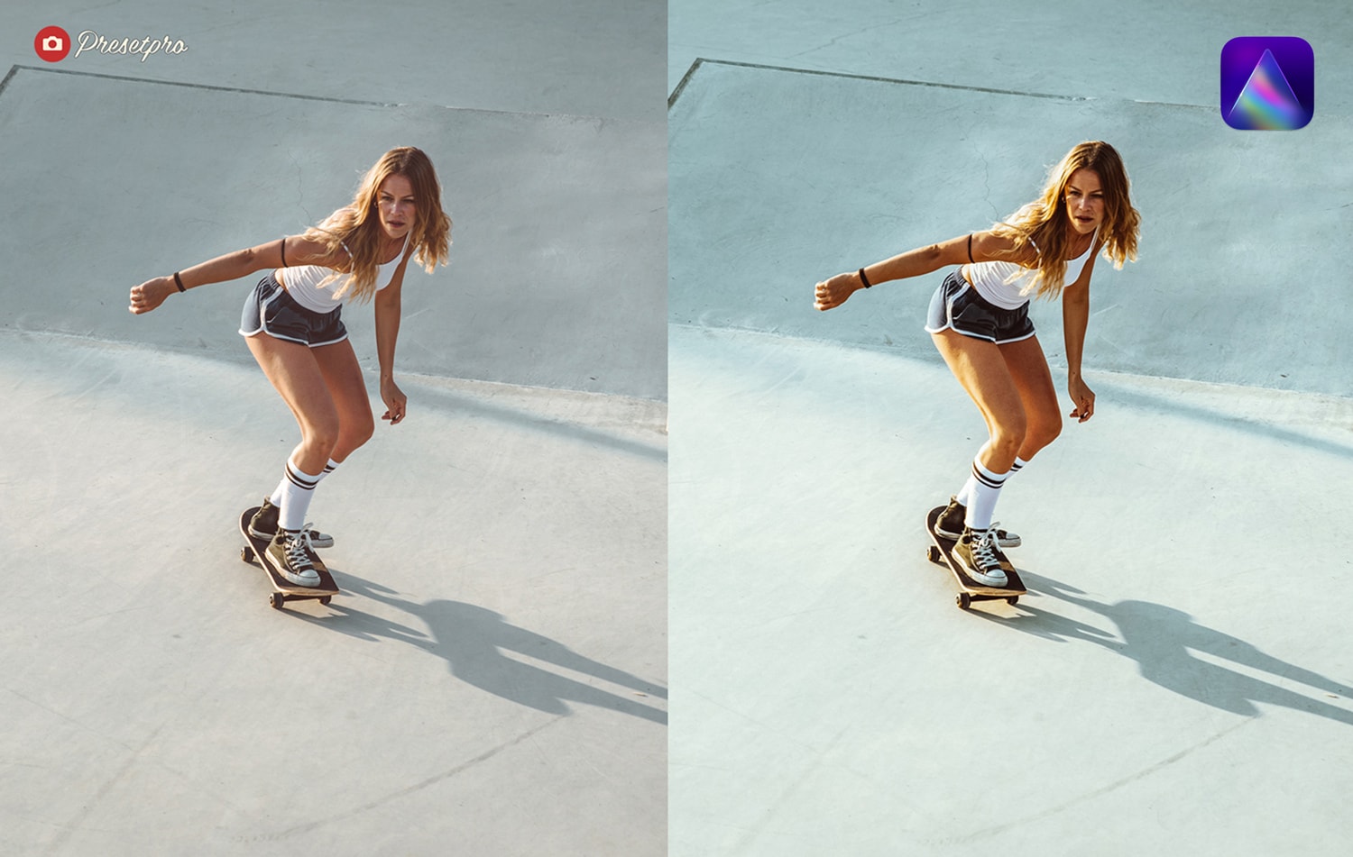 Free Luminar Ai Template Skatepark Preset Before After Presetpro