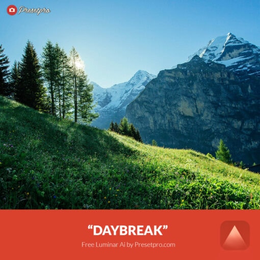 Free Luminar Ai Template Daybreak Preset Presetpro.com