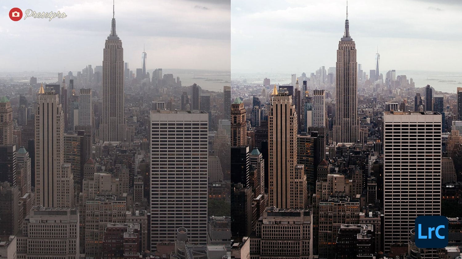 Free Lightroom Preset Vintage City Before and After Presetpro.com