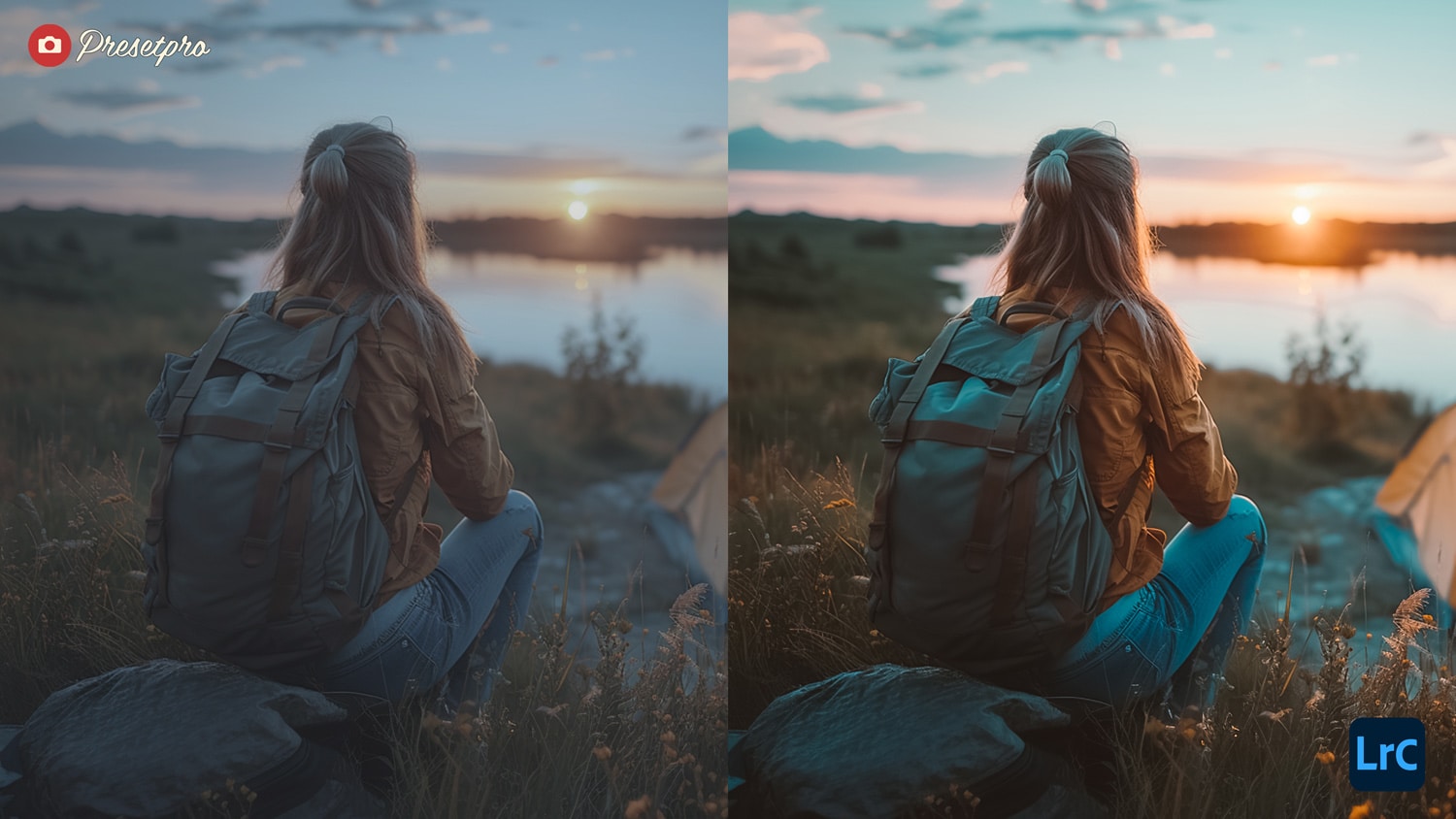 Free Lightroom Preset Sunset Grade Before and After Presetpro.com