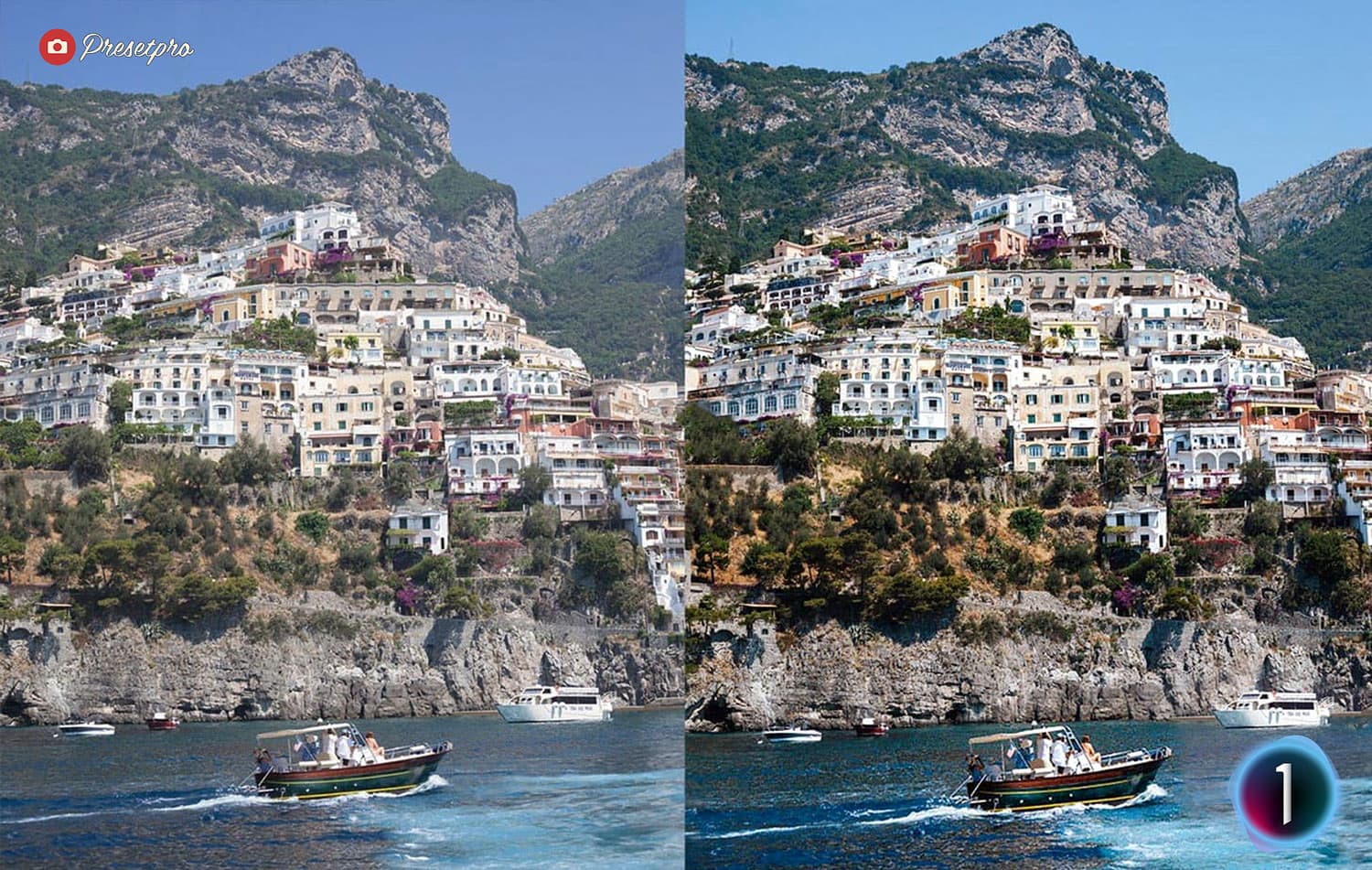 Free Capture One Style Amalfi Coast Before and After Presetpro.com