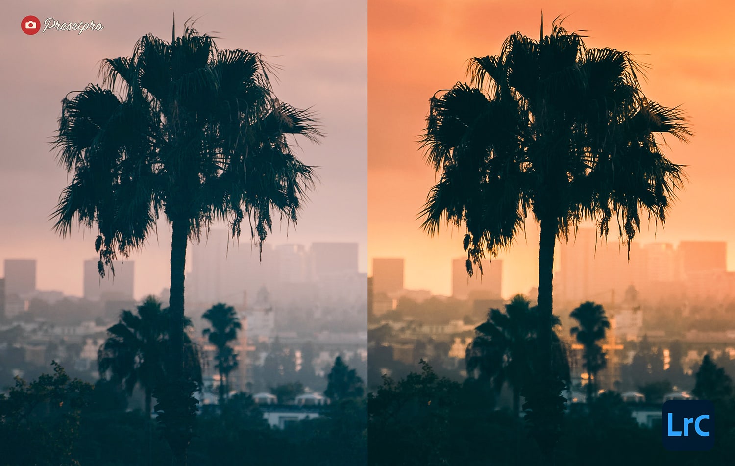 Free Lightroom Preset Sundown Before and After Presetpro.com