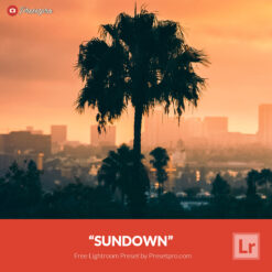 Free Lightroom Preset Sundown Presetpro.com