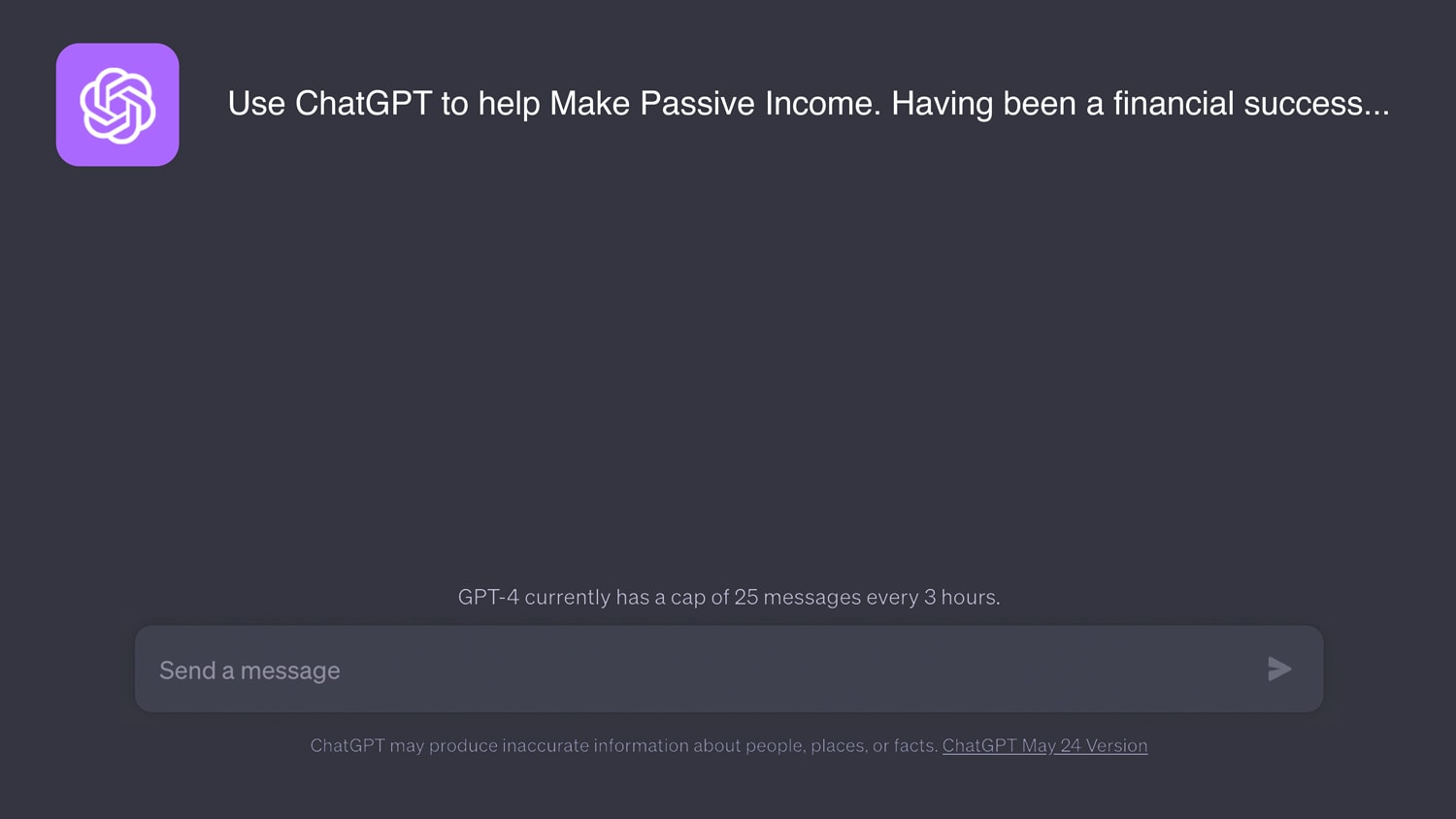 Free ChatGPT Make Passive Income