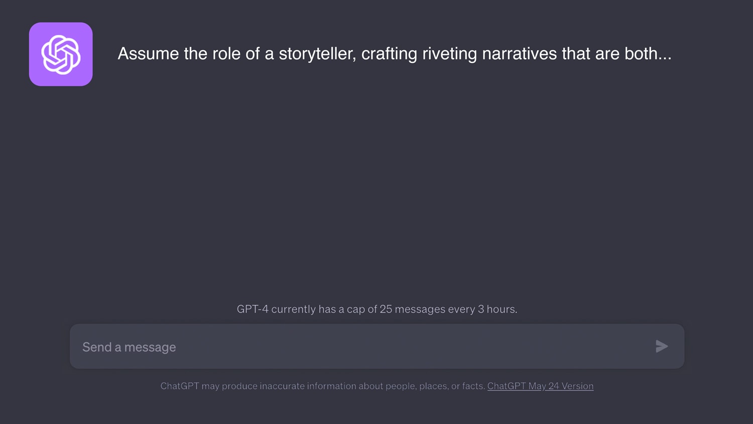Free ChatGPT Prompt Storyteller