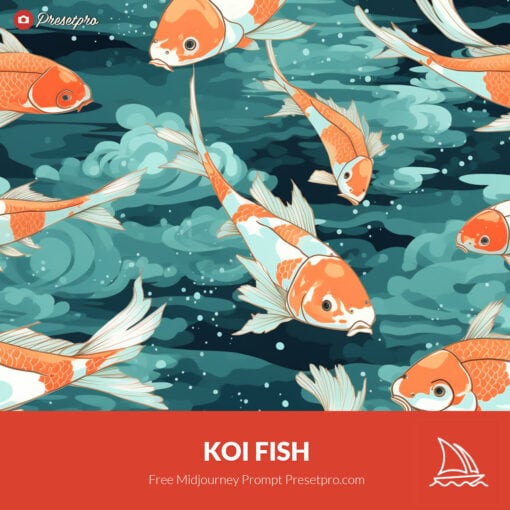 Free Midjourney Prompt Koi Fish