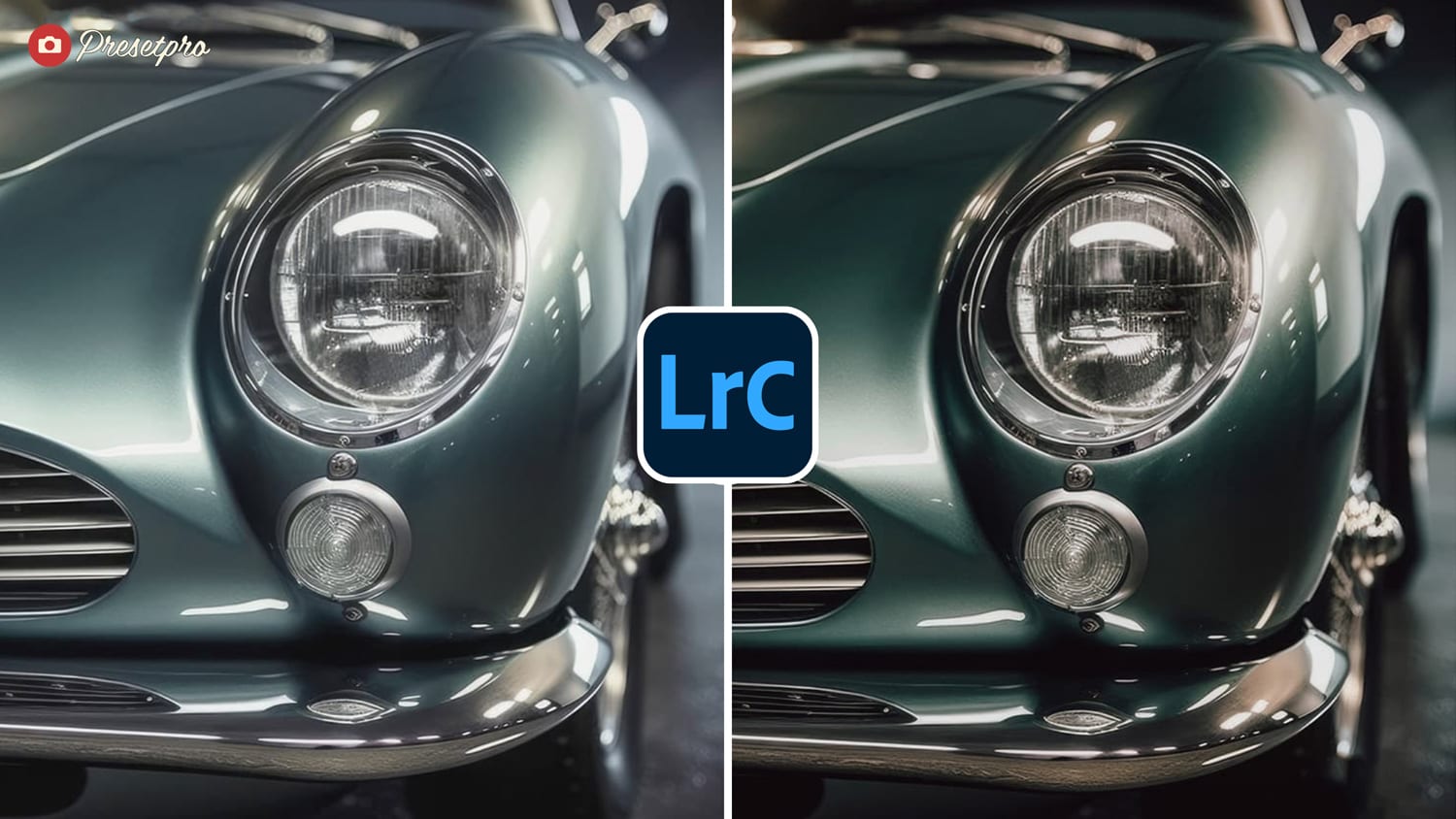 Free Lightroom Preset HD Cinematic Mood Before and After - Old sports car