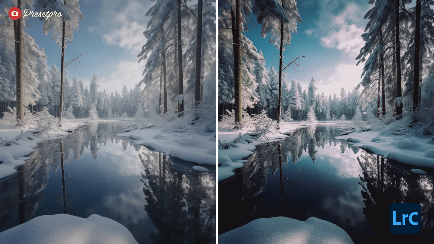 Free Lightroom Preset Reflect Before and After Presetpro.com